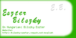 eszter bilszky business card